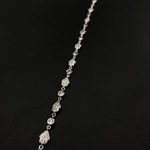 Silver Diamond Crested Arrow Bracelet